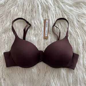 Skims Ultimate Push up Plunge Bra Cocoa Size 34B